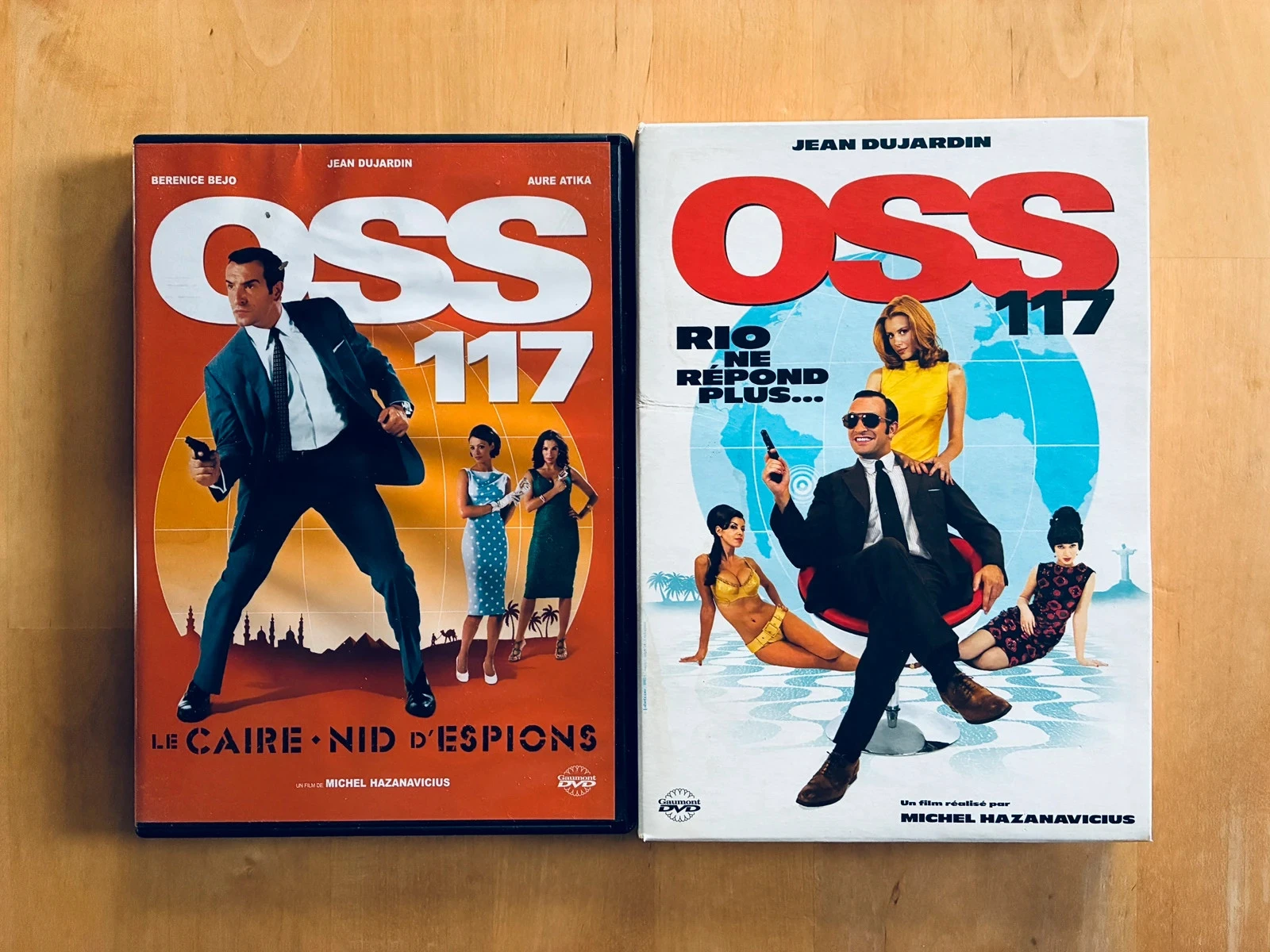 Lot 2 DVD OSS 117 Jean Dujardin: Le Caire nid d’espions et Rio ne répond plus.